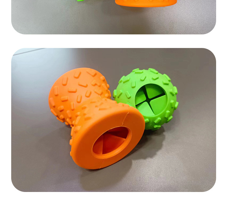 New dog chewing toy, dumbbell, leaky feeding device, natural rubber, resistant to biting, teeth grinding and cleaning, dog educational toy pic 9