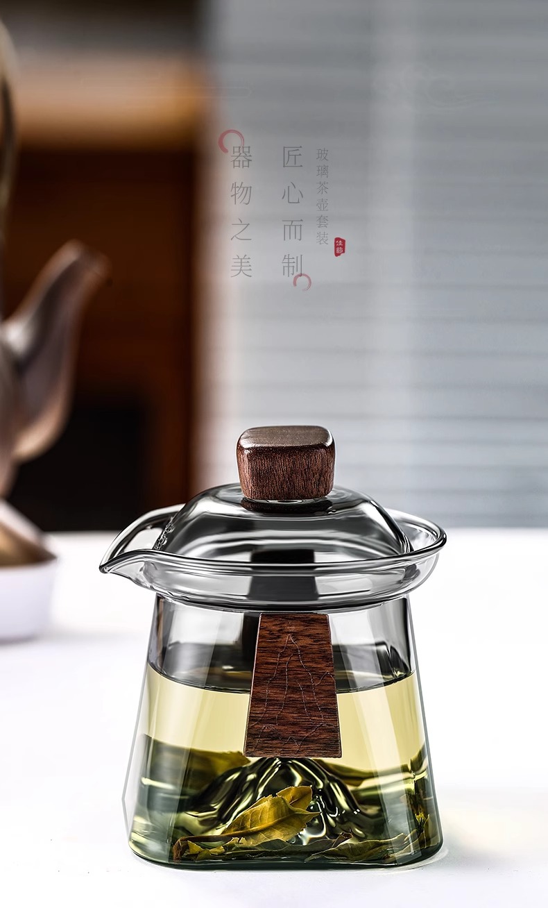 玻璃盖碗泡茶防烫单个大号不烫手三才手抓壶功夫茶具茶碗套装盖碗详情1