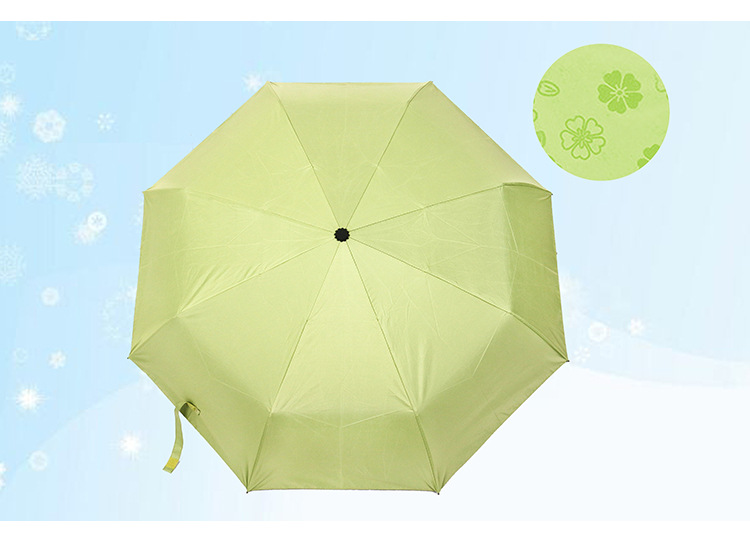 Creative water-blooming fully automatic umbrella, rain and sun dual-purpose three-fold umbrella, student sun protection and UV protection sun umbrella pic 13