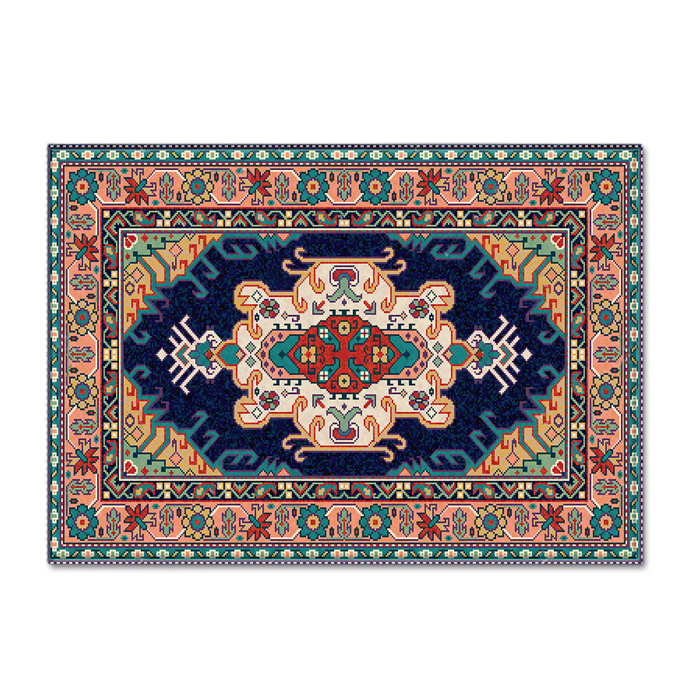 Ethnic-style retro European-patterned large carpet, square floor mat, cross-border manufacturer supply, one-piece consignment, stripes pic 17