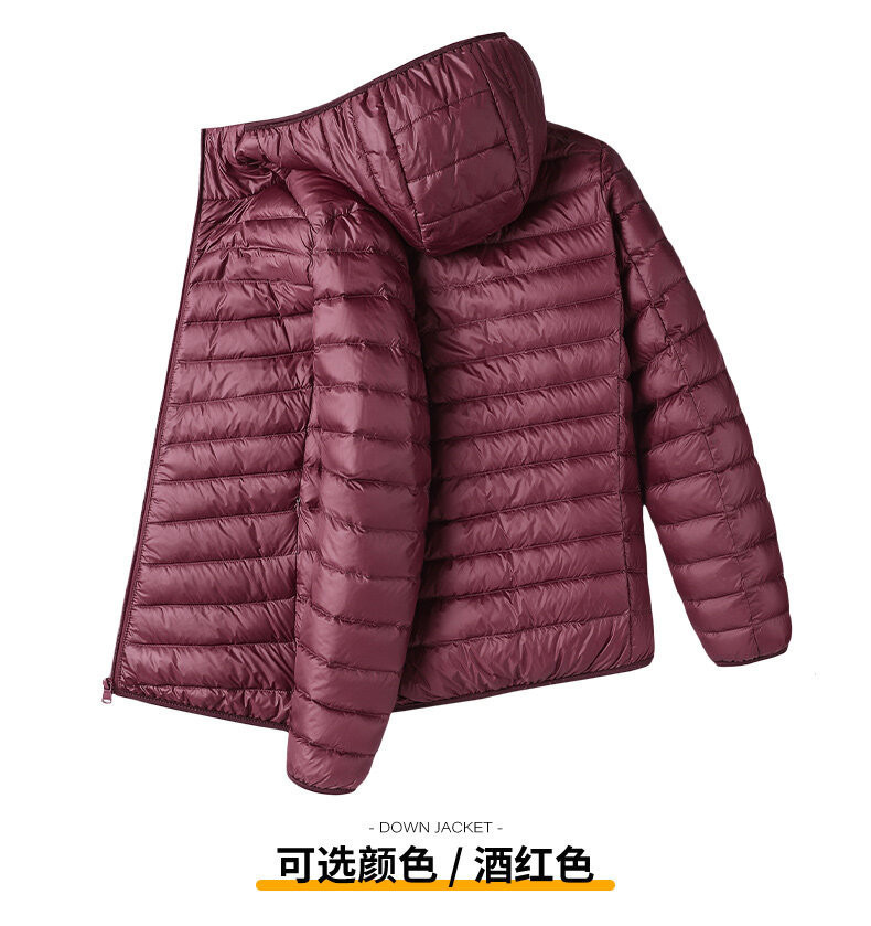 New autumn and winter Korean-style lightweight down jacket for men, fashionable and trendy hooded short plus-size warm coat pic 11