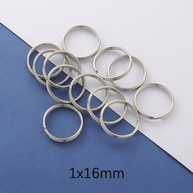 RUMNVNTY跨境热销精抛光不锈钢双圈钥匙圈饰品配件DIY圆环饰品圈详情24