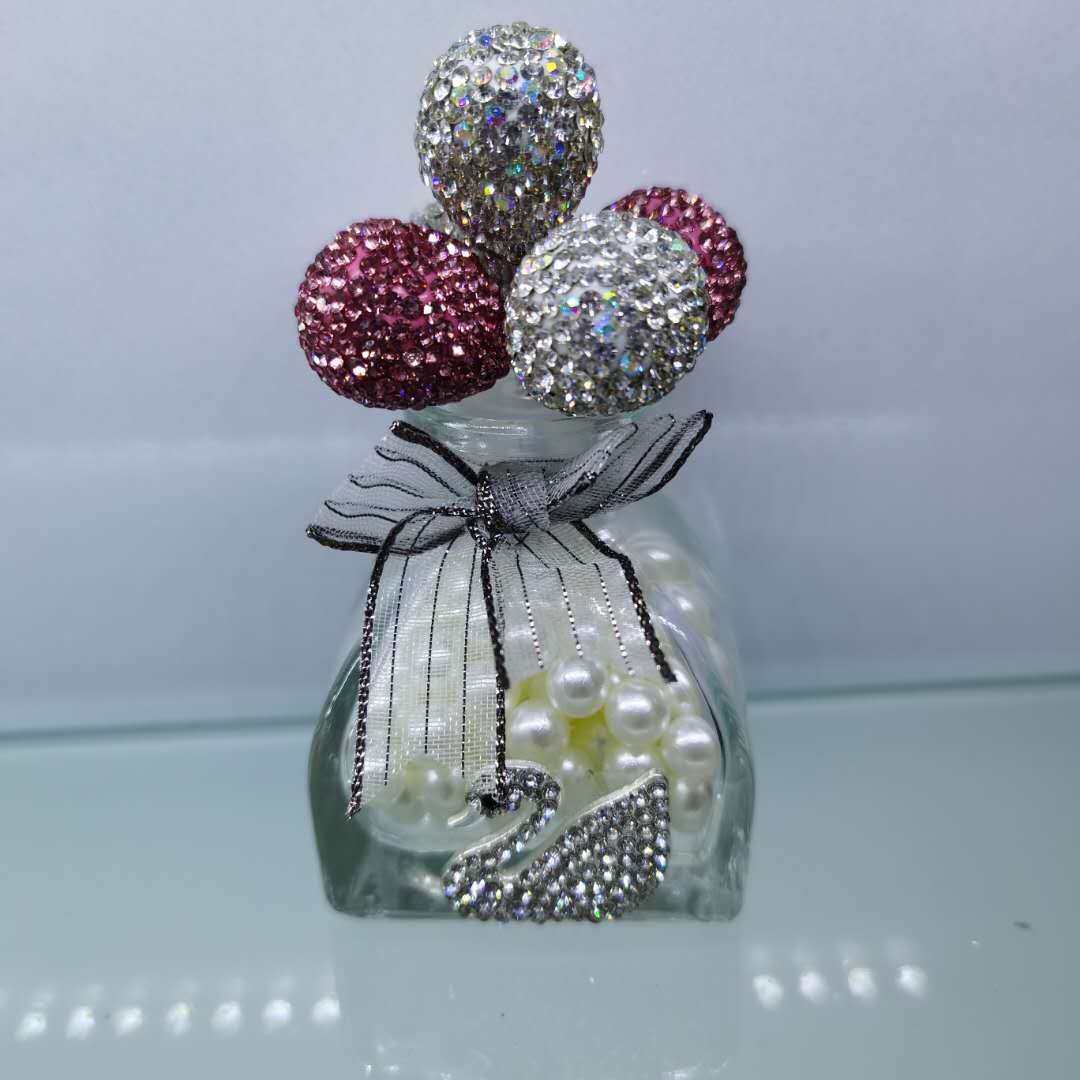 弹簧摇摆告白气球香水瓶气球车载镶钻气球配饰钻石满天星车摆件详情13