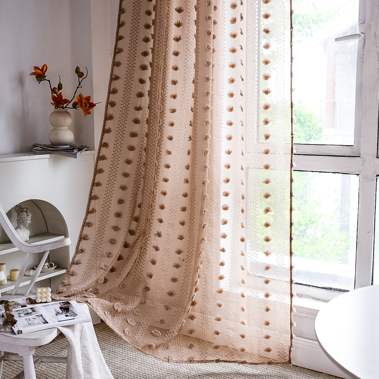 Cross-border best-selling Instagram influencer finished yellow niche light and thin window screen for living rooms and bedrooms. Manufacturer pic 84