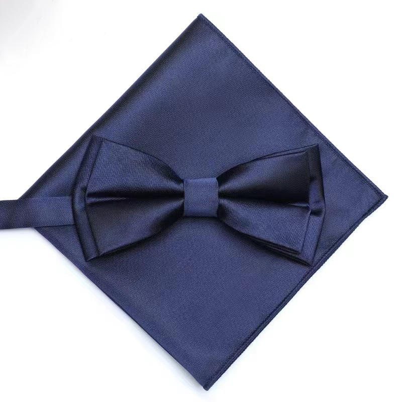 男士纯色双层新郎婚礼领结西装衬衫绅士商务韩版时尚蝴蝶结详情12