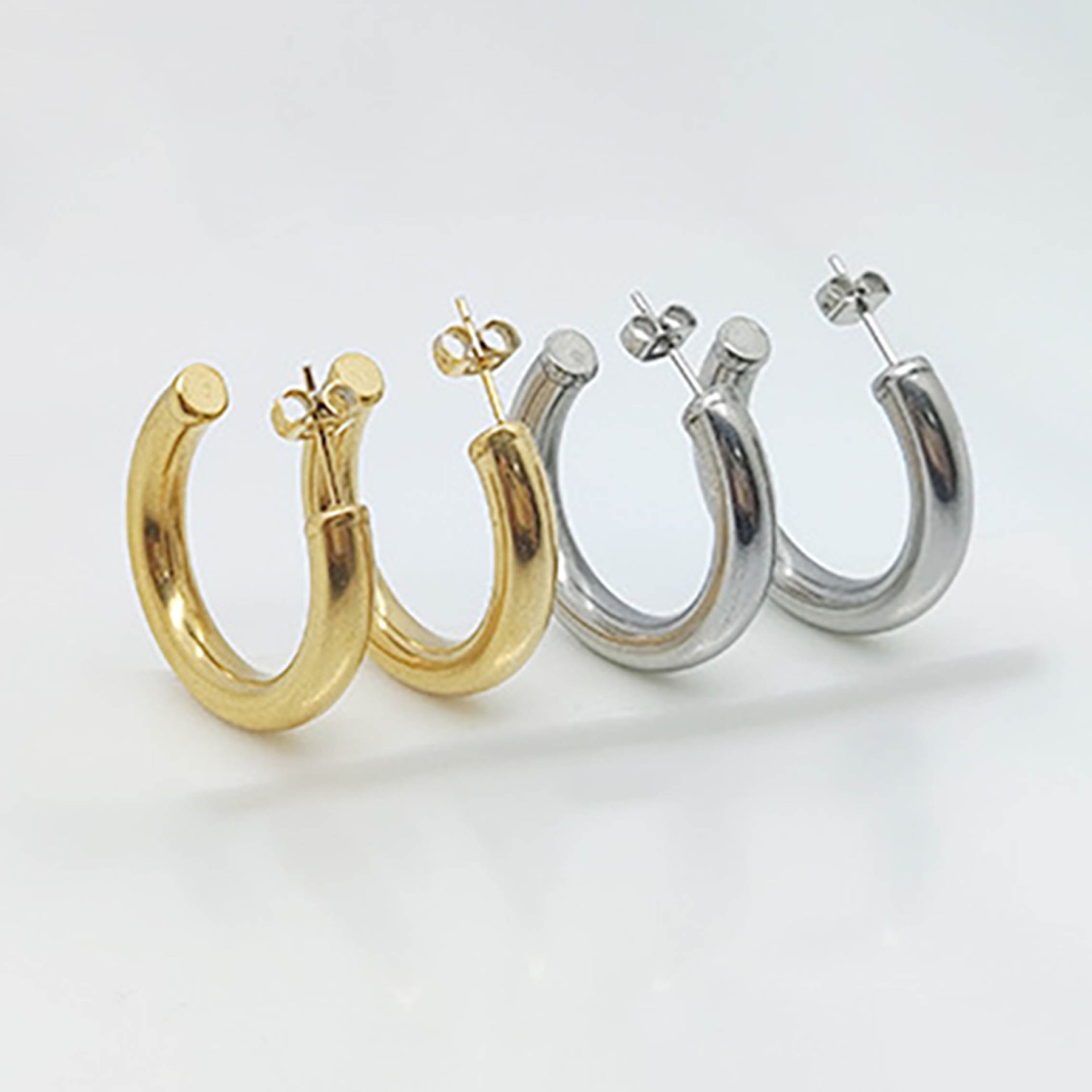 厂家直供 锆石不锈钢耳钉一体插针耳钉 女四爪镶钻耳钉女钛钢耳环详情14