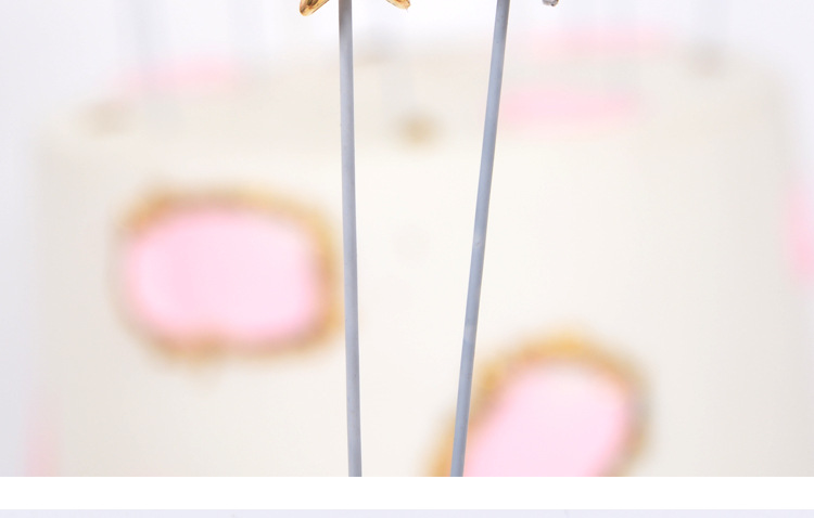 节日用品批发网红创意铂金小星星蛋糕装饰插牌百搭生日蛋糕装饰插牌 5个装详情7