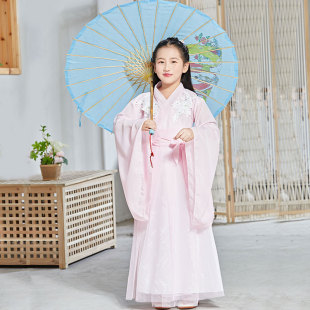 国潮汉服女童夏装女孩超仙气襦裙儿童2025新款古风长裙洋气中国风唐装详情7