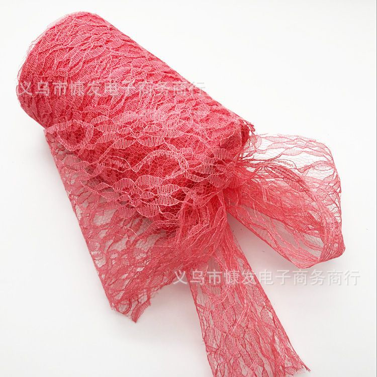 6-inch 25-yard orchid lace roll decoration material, diy fabric, wedding decoration supplies, American mesh roll pic 20