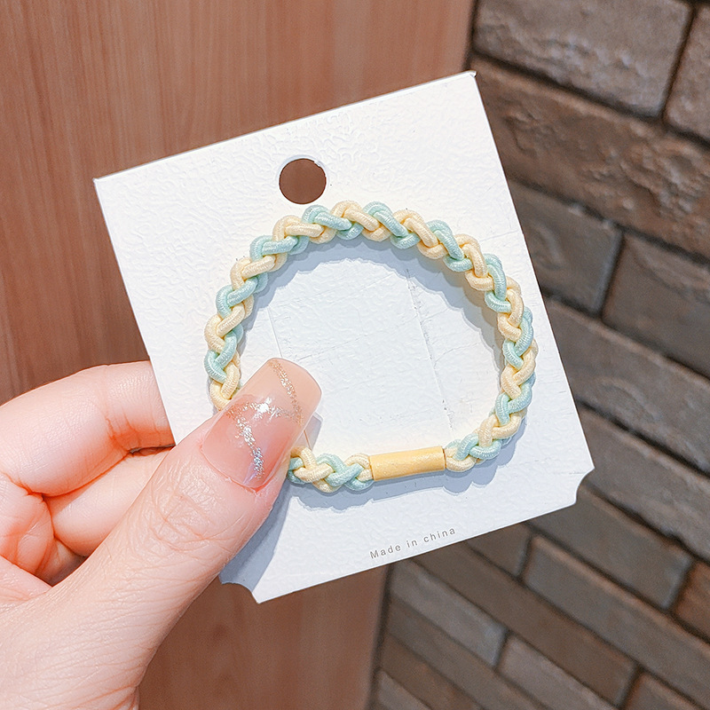 Simple and fresh cartoon hair tie, cute ponytail hair tie for girls, high elasticity and durable leather band hair band pic 12