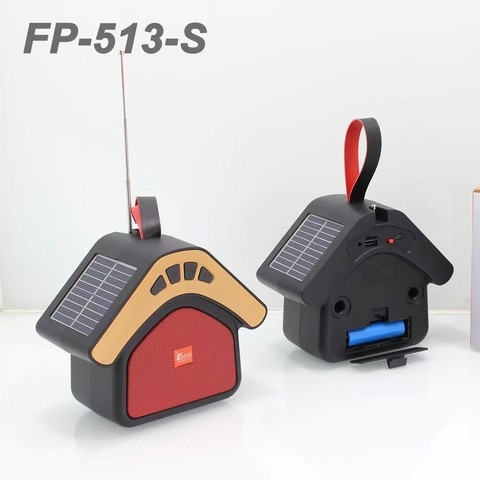 Solar-powered Bluetooth speaker lighting power generation system, card-inserting USB flash drive audio receiver, external three bulbs, mobile phone emergency charging pic 1