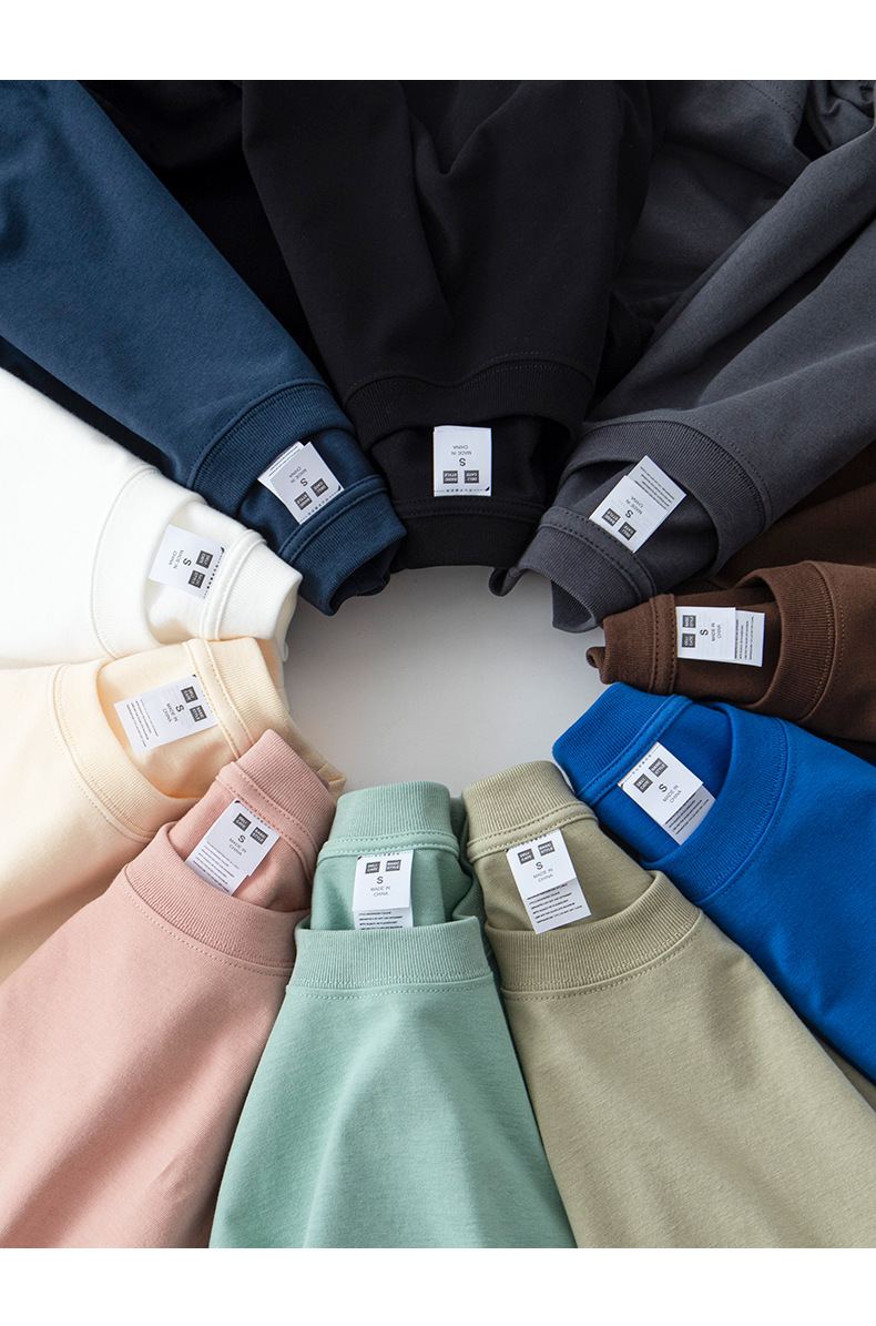 230G мужчин с короткими рукавами из хлопка с высоким качеством, более светлый цвет, легкий весовой свитер с хлопчатобумажным отливом летом pic 9