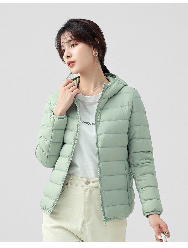 Japón U home el mismo estilo otoño invierno con capucha abajo mujer 90 pato blanco abajo ligero cálido casual versátil abrigos hombres pic 19