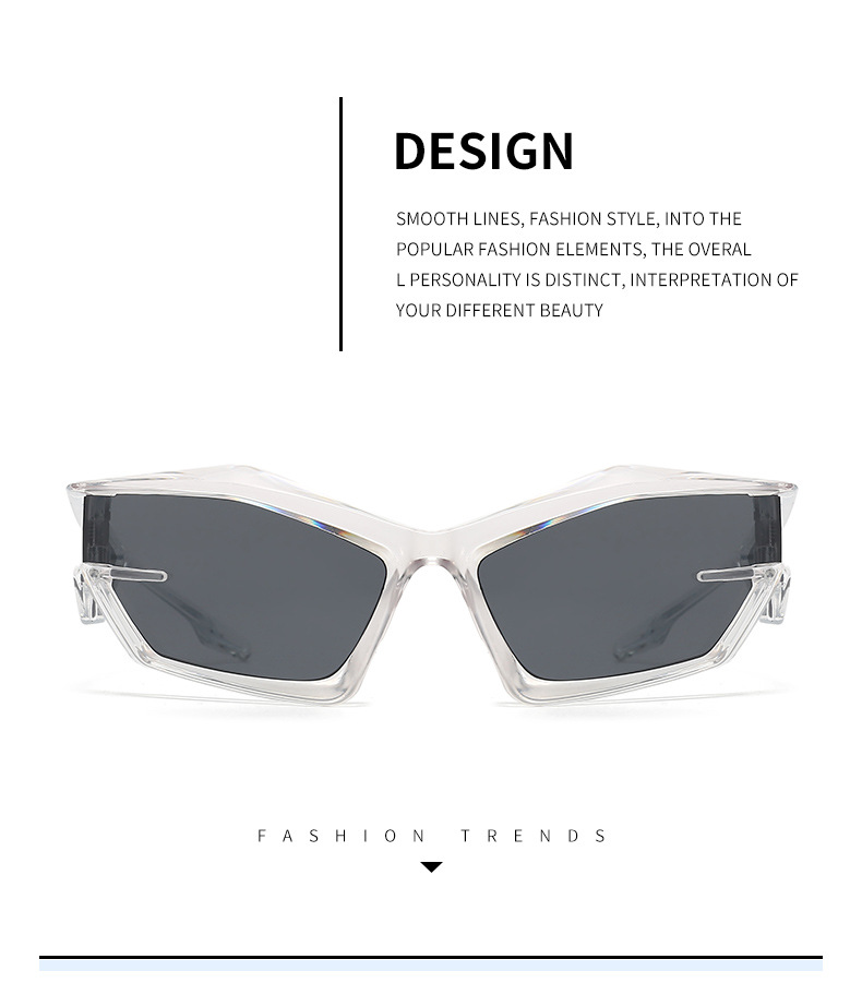 2022 New European and American futuristic tech sunglasses Y2K street style fashion show sunglasses, cross-border heterosexual sunglasses pic 4