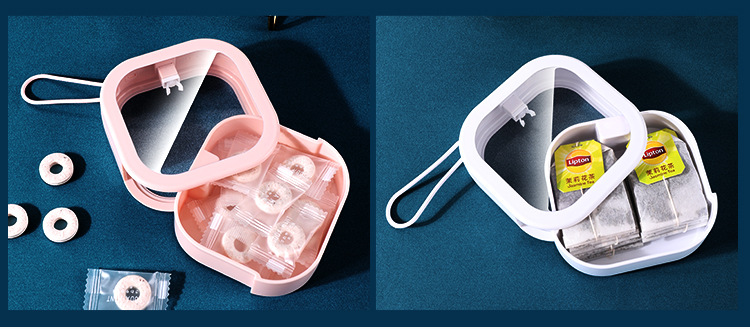 Convenient and creative push-button switch storage box, travel portable hairpin cotton swab storage box, multi-purpose small items set pic 8