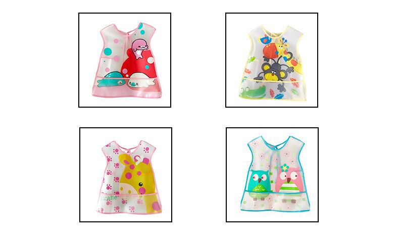 ODM waterproof, no-wash food bag, children's cartoon food bag, vest, waterproof sleeveless cover, jacket, saliva wipes pic 12
