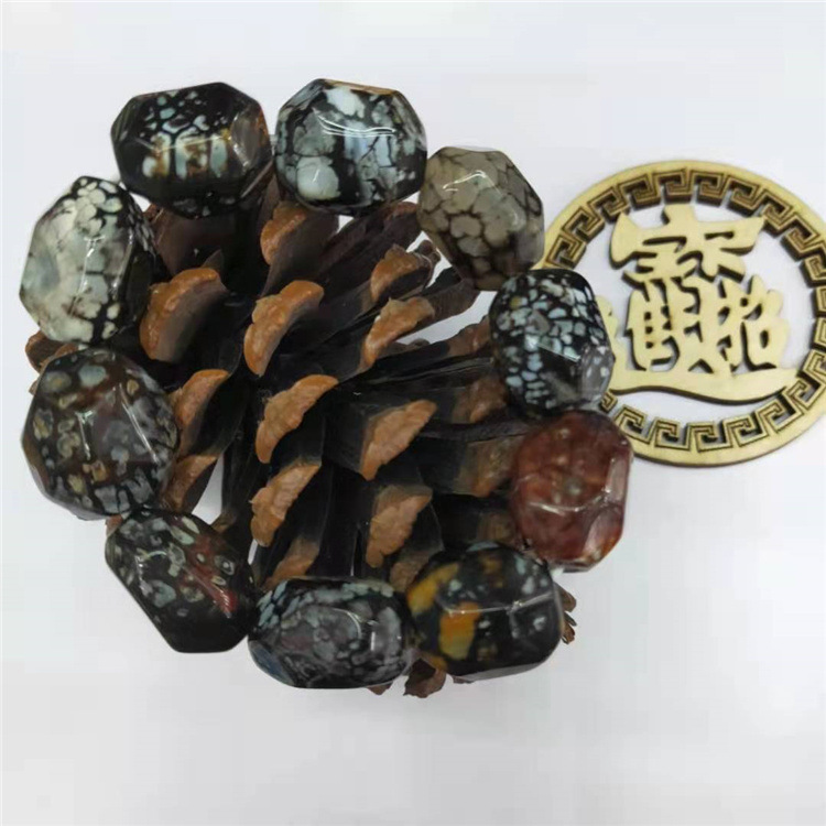 Guangshun Jewelry Wholesale of natural stone volcanic Agate bracelets, Factory direct sales of irregularly cut agate bracelets pic 8