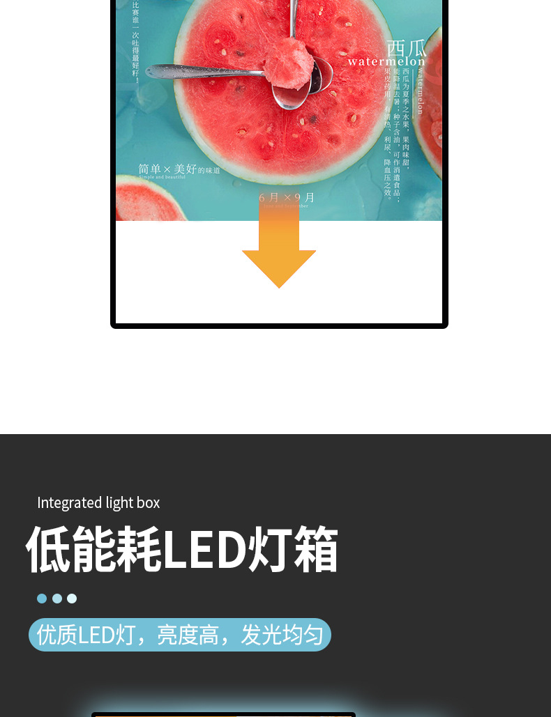 Cross-border wholesale LED pull-out light boxes, led ultra-thin advertising boards, snack bar elevator poster light box processing pic 5