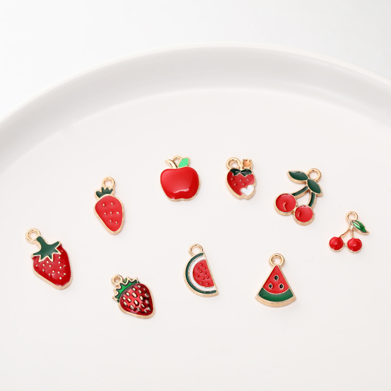 Factory wholesale diy alloy small pendants, fruit series collection, pendants, earrings, necklaces, bracelets and accessories pic 3