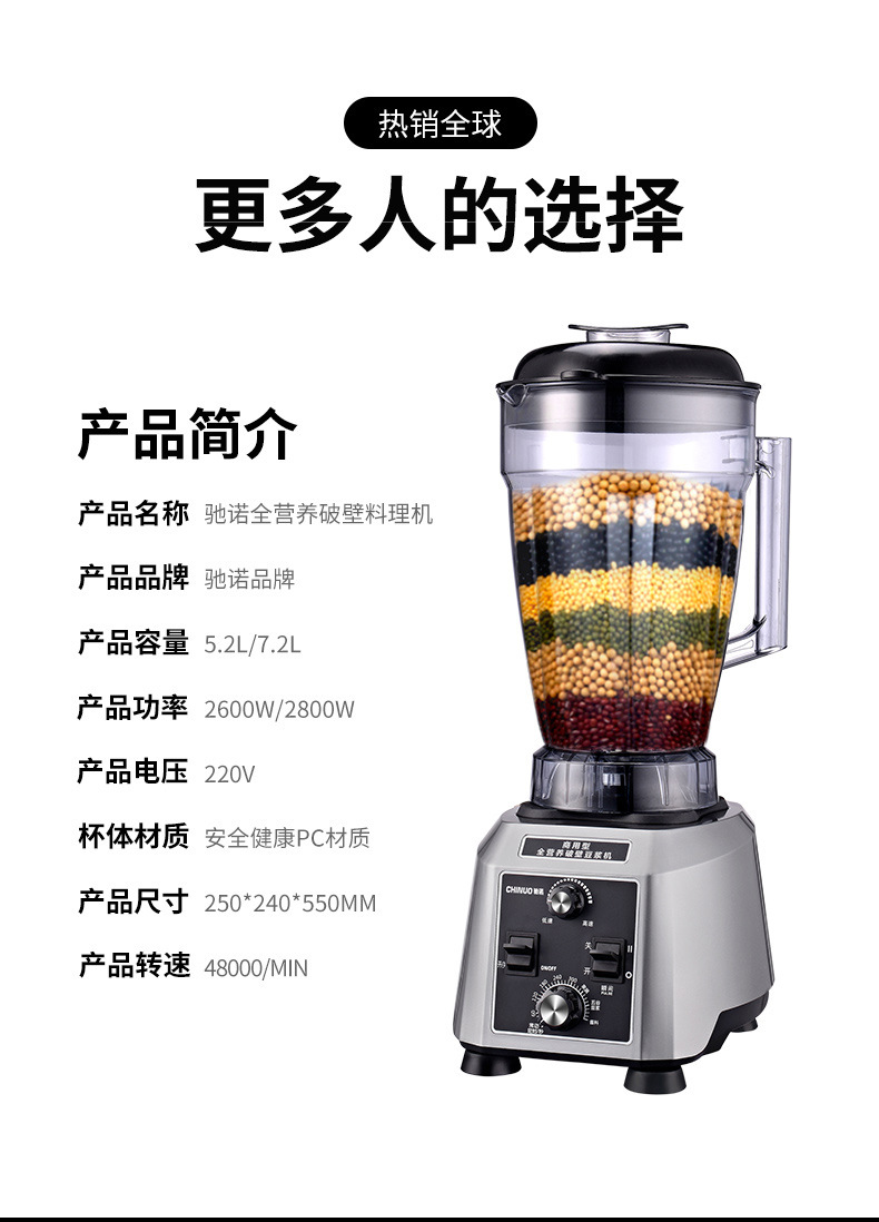豆浆机商用早餐店用现磨无渣免过滤大功率大容量破壁机料理机7升详情15