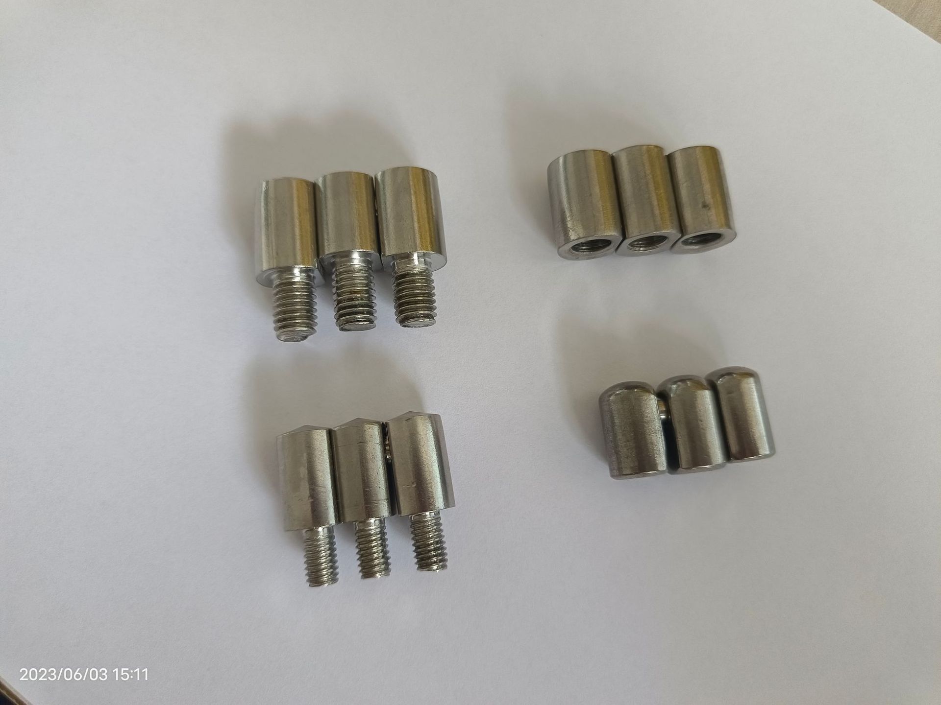 Stainless steel three-piece hinge 304/201 stainless steel internal and external thread welded door shaft three-in-one three-piece hinge pic 8