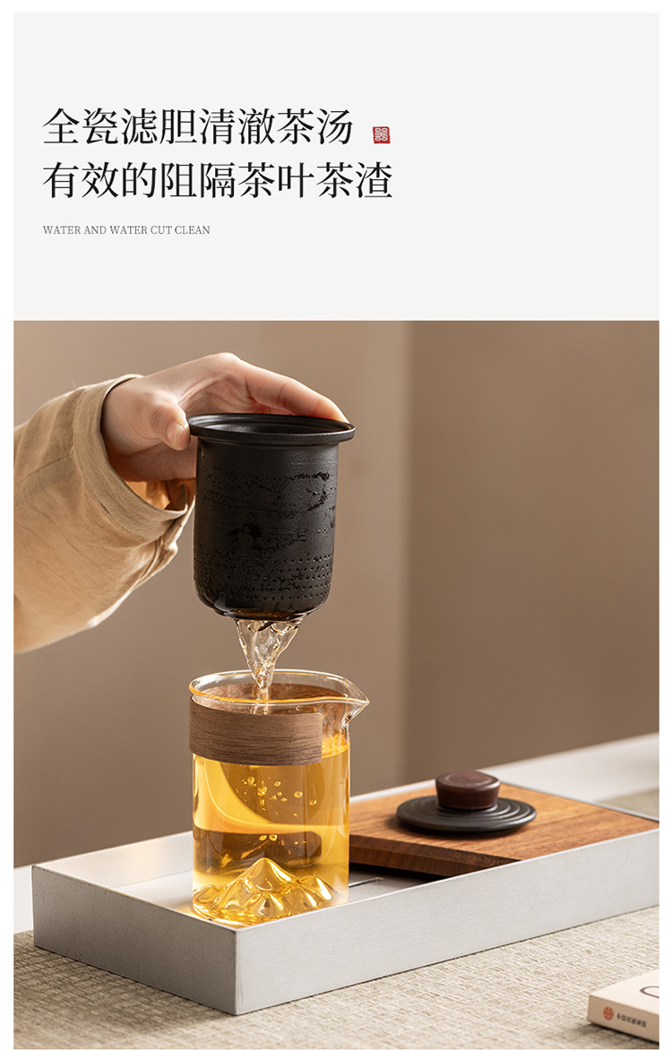 高档旅行茶具套装便携防烫手抓玻璃茶壶快客杯功夫伴手礼商务礼品详情10
