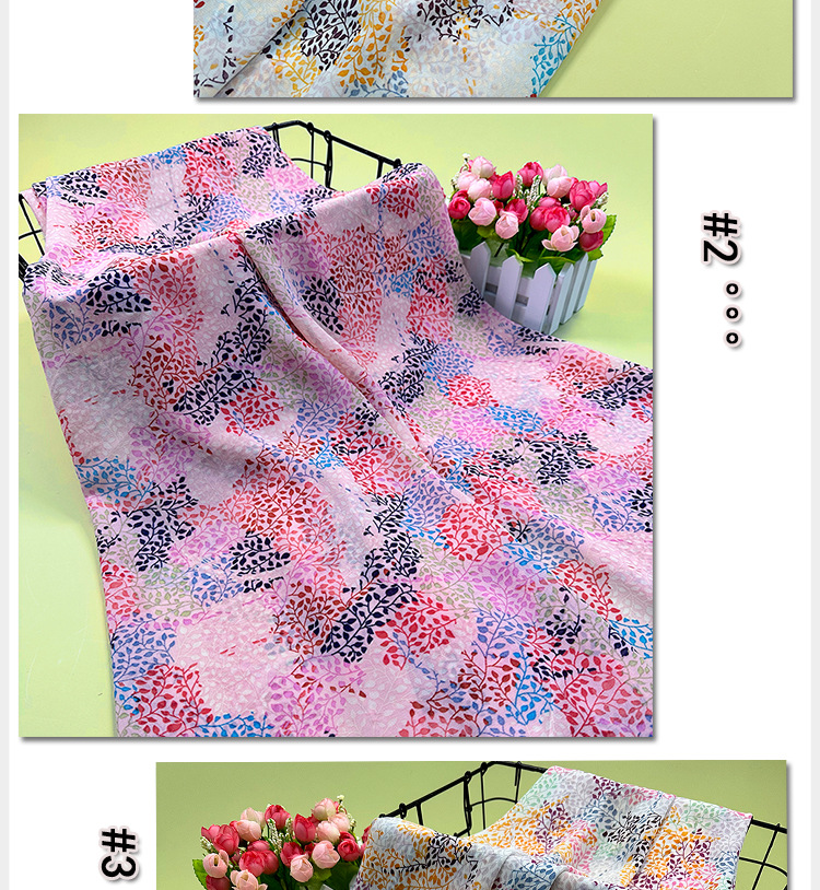 Factory direct sales of pearl chiffon printed fabric, summer clothing printed chiffon small flower fabric in stock pic 11