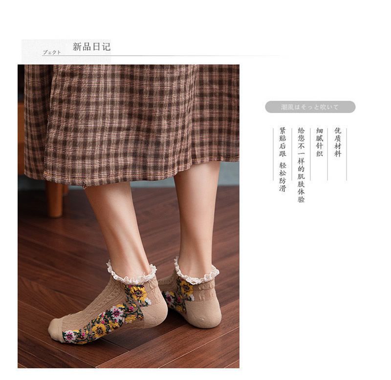 23夏季新款袜子女船袜四季个性袜子女潮流复古花边袜浅口女袜低帮筒袜百搭详情3