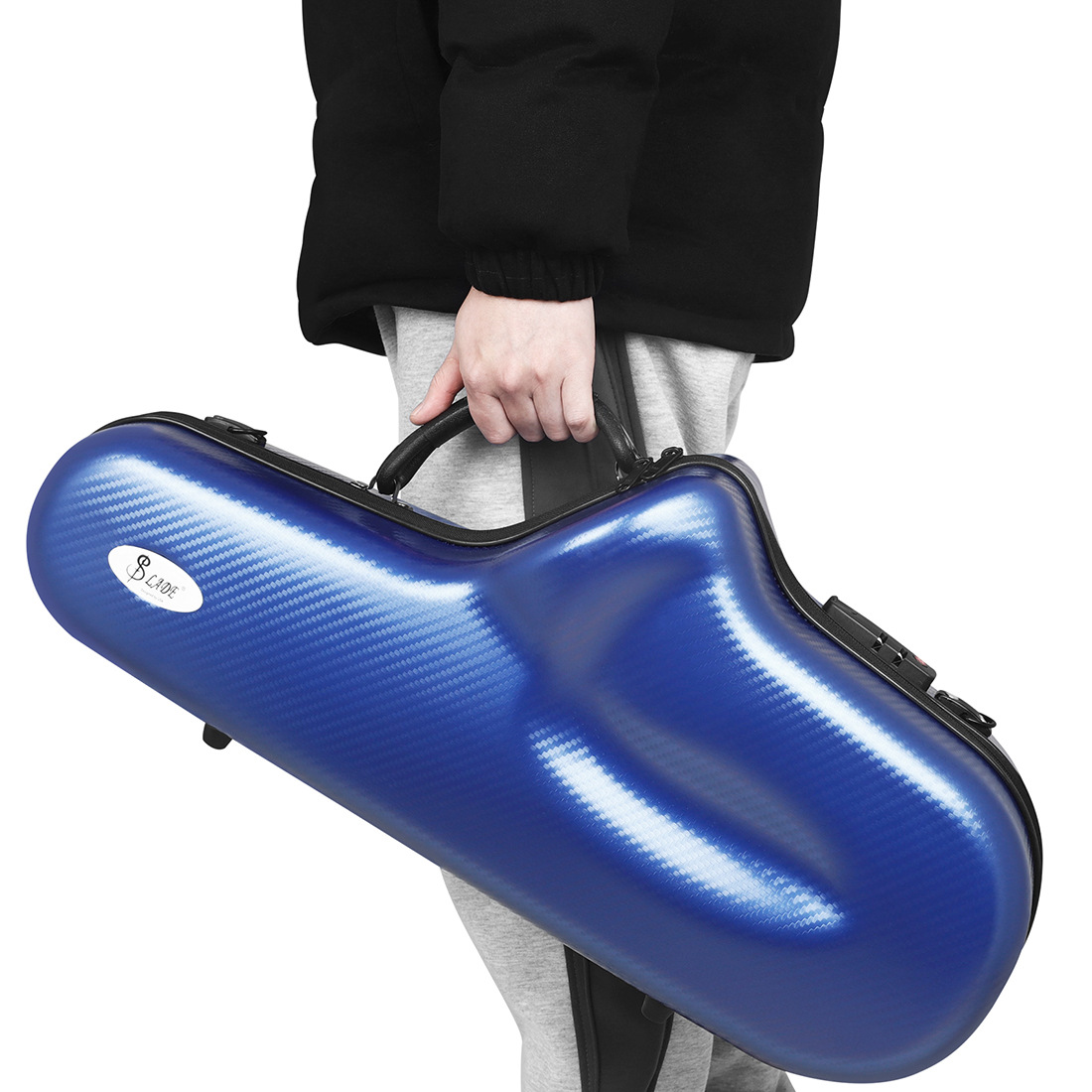 SALDE E-flat alto saxophone fiberglass reinforced plastic pressure-resistant lightweight box, wear-resistant saxophone case, instrument backpack pic 10