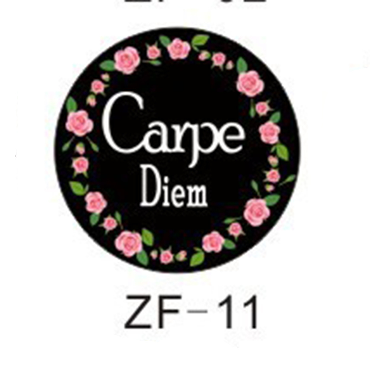 时光宝石水晶玻璃花环励志系列亚马逊diy饰品配件英文图案徽章详情16