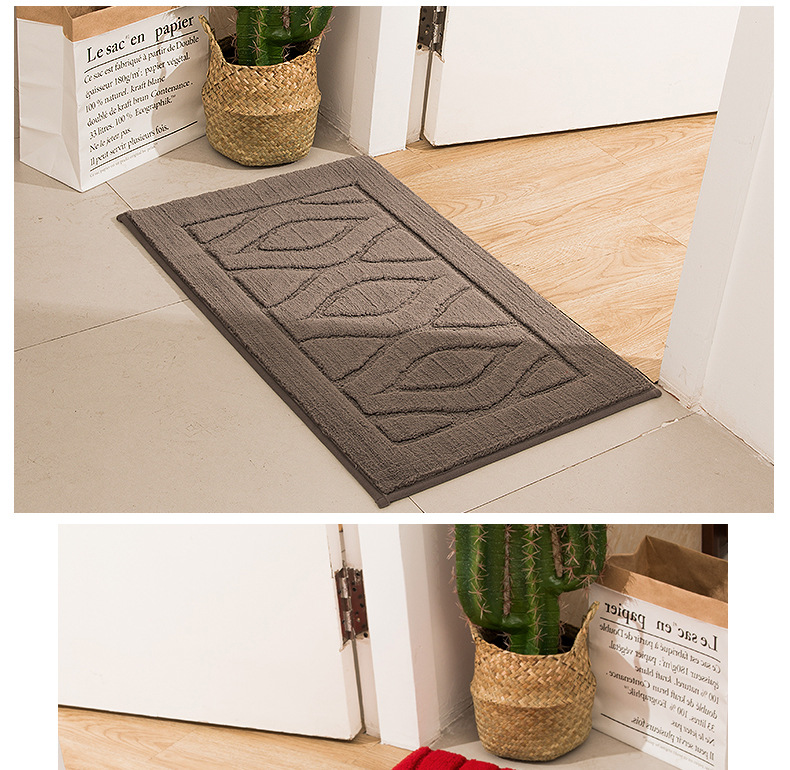 大达欧式卧室床边地毯简约纯色浴室厨房卫生间厚绒吸水脚垫详情27