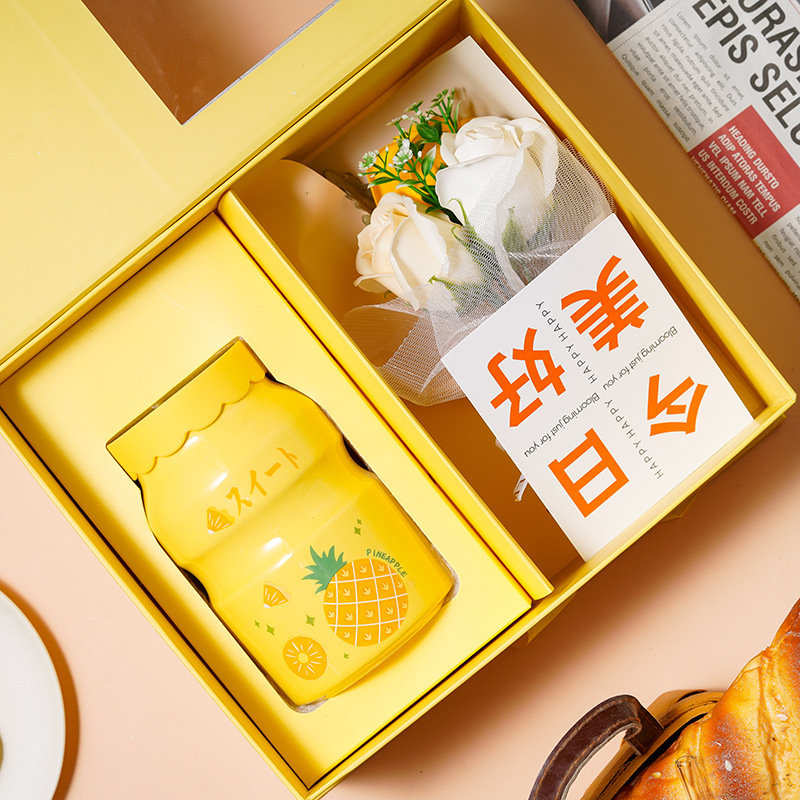 Warm Warm Cup 55-degree Constant temperature Cup Gift box Set Event Gift Printed advertising logo Souvenir Ceramic mug pic 4
