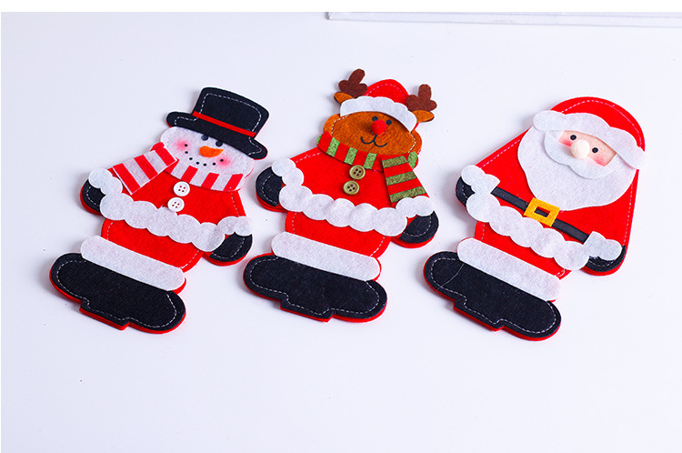 Wholesale of new Christmas decorations, new Santa Claus knife and fork sets, Christmas desktop cartoon tableware, knife and fork bags pic 10