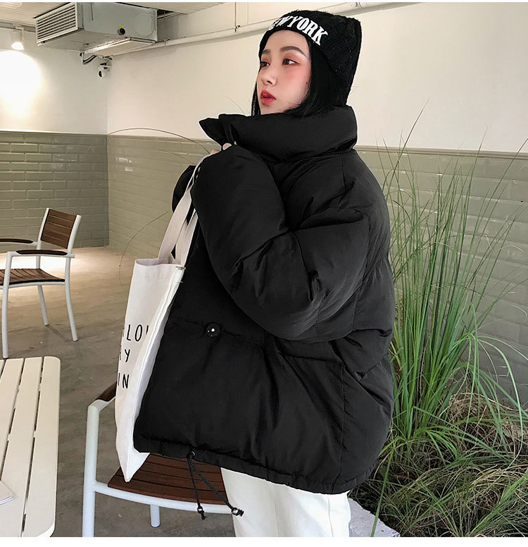 New large-sized thickened bread jacket, down jacket, cotton-padded jacket, student stand-up collar short coat for women pic 8