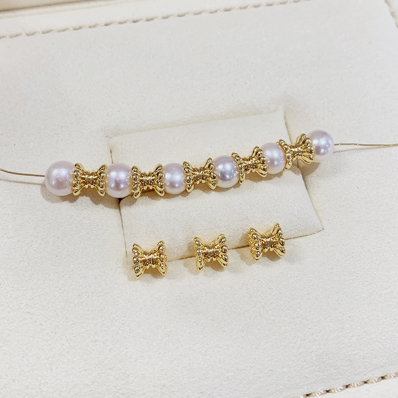 Fanchuxi 14k copper gold-plated double-sided flower tray beads 6.5*6mm loose beads bracelet necklace sweater chain diy accessories pic 9