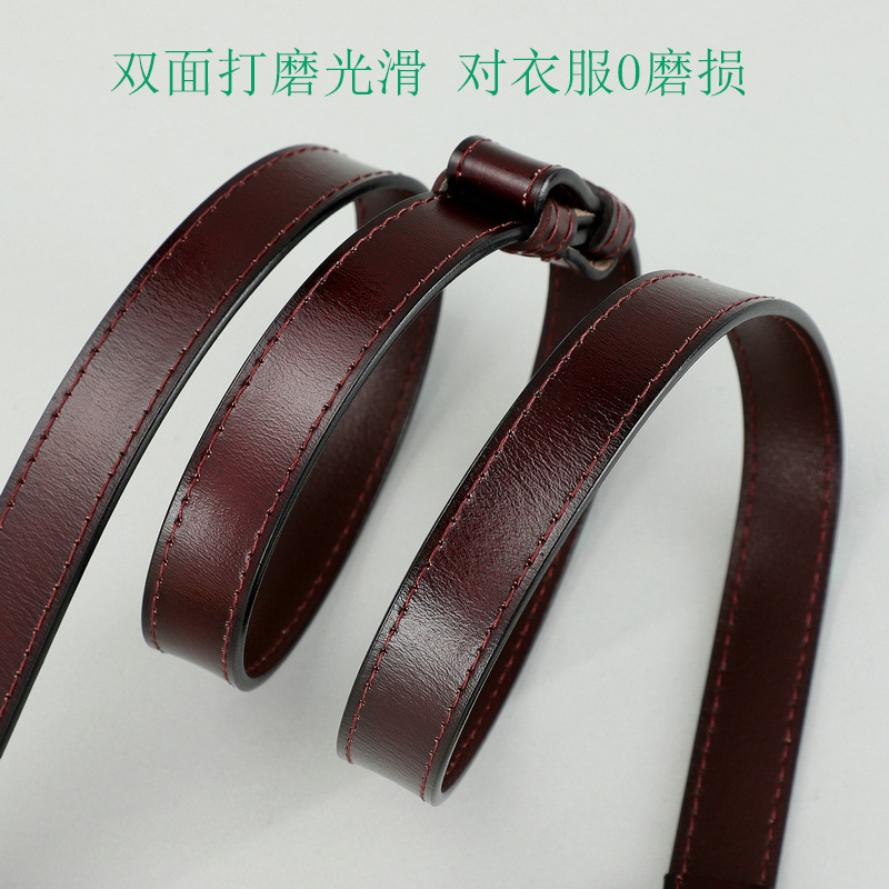 Adjustable genuine leather belt with button-down waist, fashionable and versatile dress suit, a new retro cowhide belt that is popular among Internet celebrities pic 2