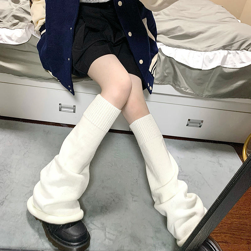 Korean-style trendy long socks, Japanese-style knitted leg warmers, pile socks, soft girls, subculture sock girls, Harajuku slimming socks are in high demand pic 19