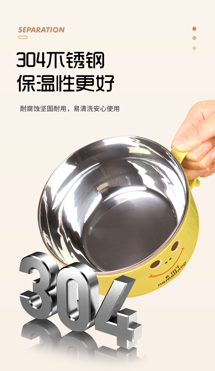 Insulated covered rice bowls, large bowls for student dormitories and office workers, wholesale from the source, 304 stainless steel instant noodle bowls pic 8