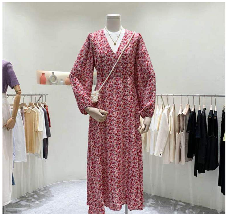 2020 new style chiffon dress floral print fashion fabric with small floral prints on all four sides in stock pic 30