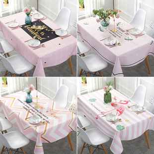 桌布防水防烫茶几垫北欧长方形印花餐桌布台布ins风盖布详情5