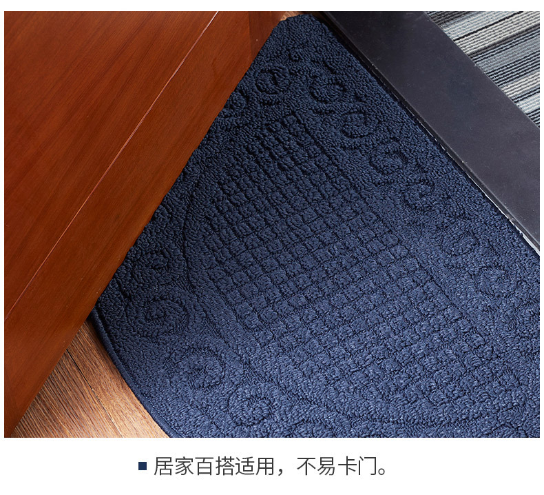 Wholesale of retro polypropylene semi-circular floor MATS, door MATS, living room carpets, bathroom and bathroom anti-slip floor MATS pic 4
