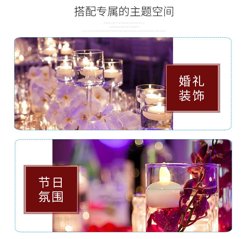 浮水电子蜡烛灯led防水柔光浪漫婚礼鱼缸美容院装饰批发入水即亮详情7
