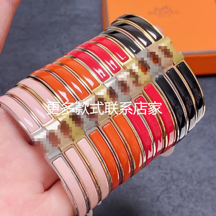 Cross-border H necklace for high school girls, 18k rose gold enamel process collarbone chain pendant, women's fashion factory direct sales pic 5