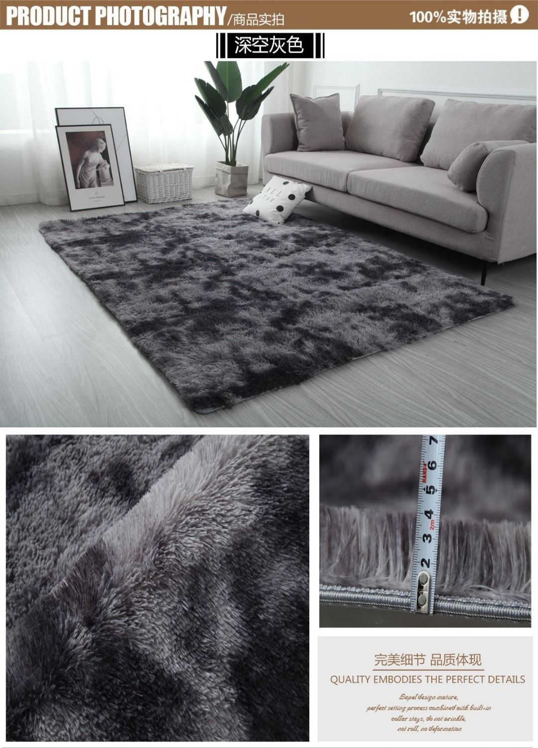 Cross-border specialty al por mayor sala de estar dormitorio lado de la cama vestíbulo tie dye largo seda alfombra alfombra de piso alfombra de baño amazon pic 5