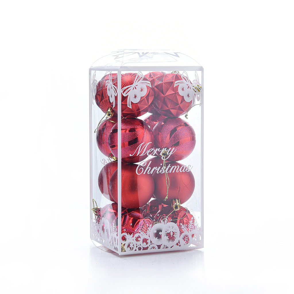 6cm irregular-shaped Christmas balls, golden Christmas tree, window display decoration, hanging balls, 16 bucket plastic Christmas balls pic 19
