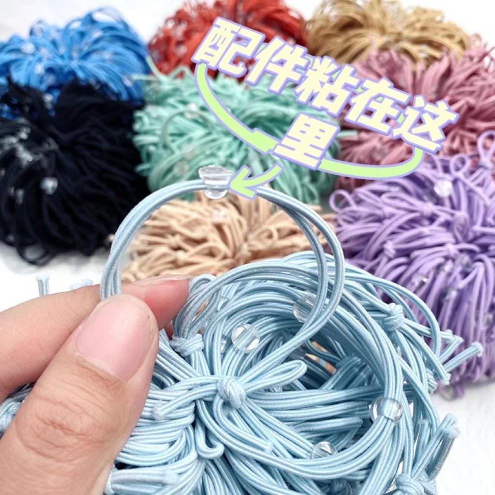 diy hair band, hair tie with support, leather band, hair tie, hair accessory material package, candy-colored small accessories pic 2