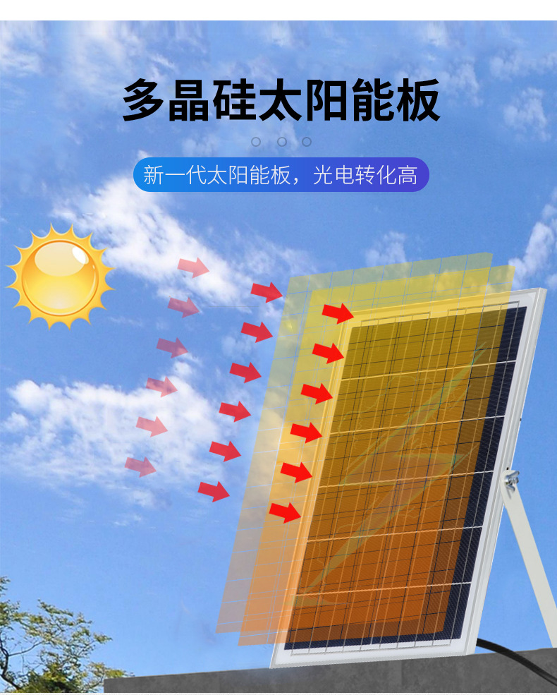 满天星太阳能投光灯批发户外照明路灯家用庭院灯防水壁灯详情7