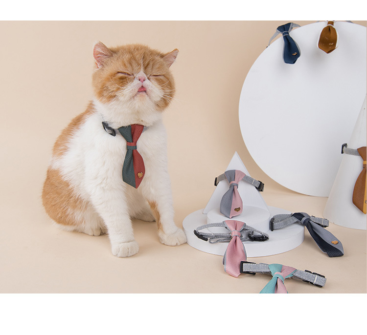 New adjustable pet collars and ties, Korean-style color-matched dog collars and ties, dog neck collars, one-piece consignment pic 9