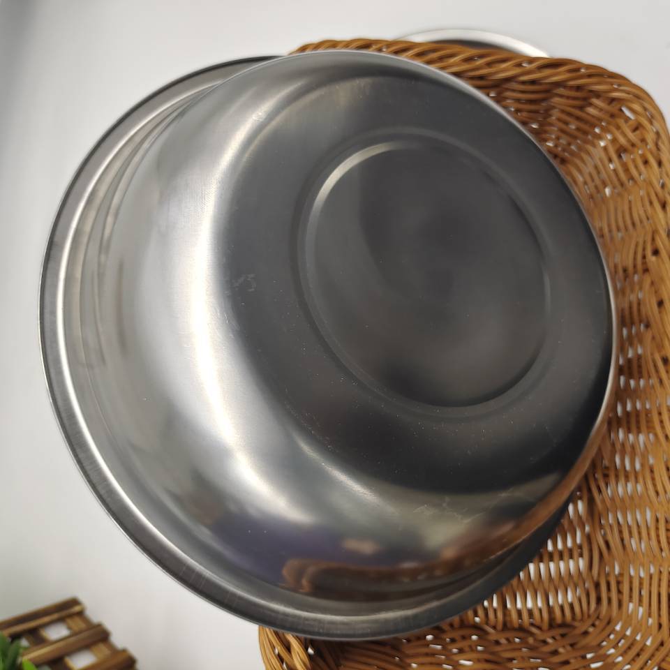 High-quality stainless steel basins, round soup basins, stainless steel tableware, vegetable basins, household stainless steel kitchenware, 2-yuan supply in Yiwu pic 9