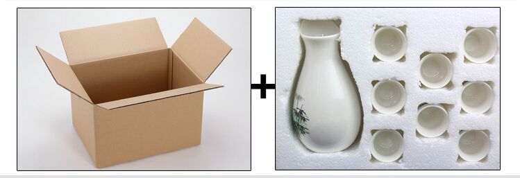 Chinese blue and white porcelain wine sets, white spirit cups, wine jugs, retro wine dispensers, e-commerce gifts, gift boxes, sets, and logos of wineries pic 15